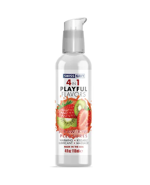 Female Sex Toys Swiss Navy Swiss Navy 4 In 1 Flavored Lubricant 4oz StrawberryKiwi Pleasure Female Sex Toys Swiss Navy Swiss Navy 4 In 1 Flavored Lubricant 4oz StrawberryKiwi Pleasure