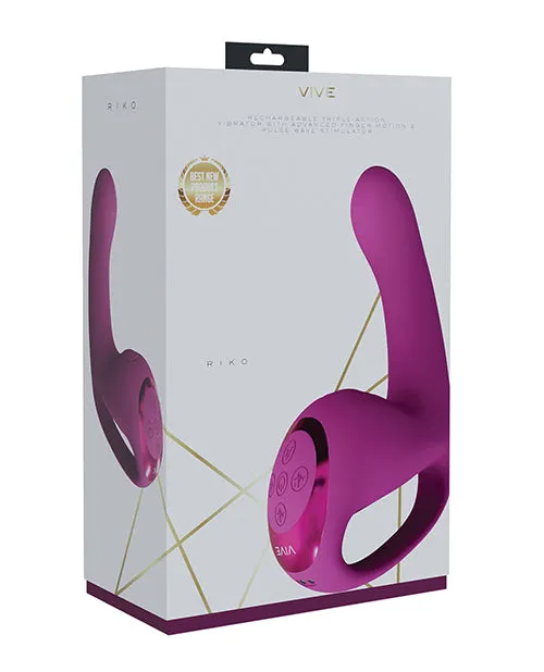 Female Sex Toys Vive By Shots Vive RIKO Rechargeable Silicone Triple Motor Thumper with Finger Motion Vibrator Pink Female Sex Toys Vive By Shots Vive RIKO Rechargeable Silicone Triple Motor Thumper with Finger Motion Vibrator Pink