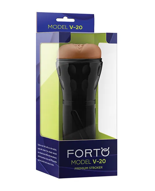 Forto Male Sex Toys Forto Model V20 HardSide Vagina Masturbator Tan