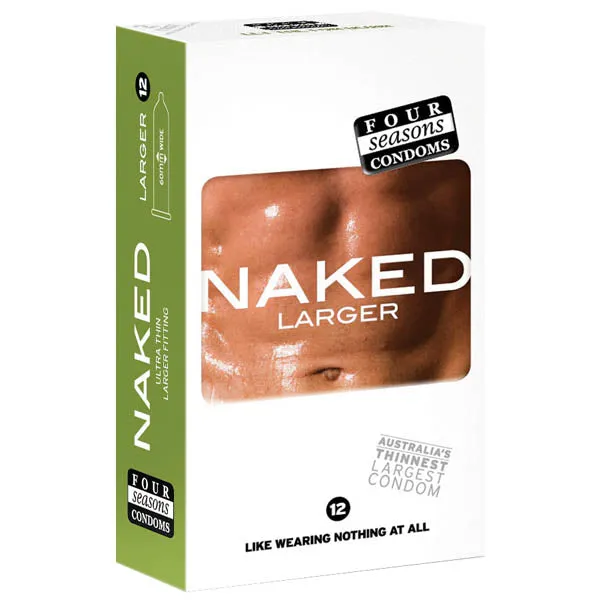 Four Seasons Naked Larger Fitting Condoms 12pk Four Seasons Vibrators