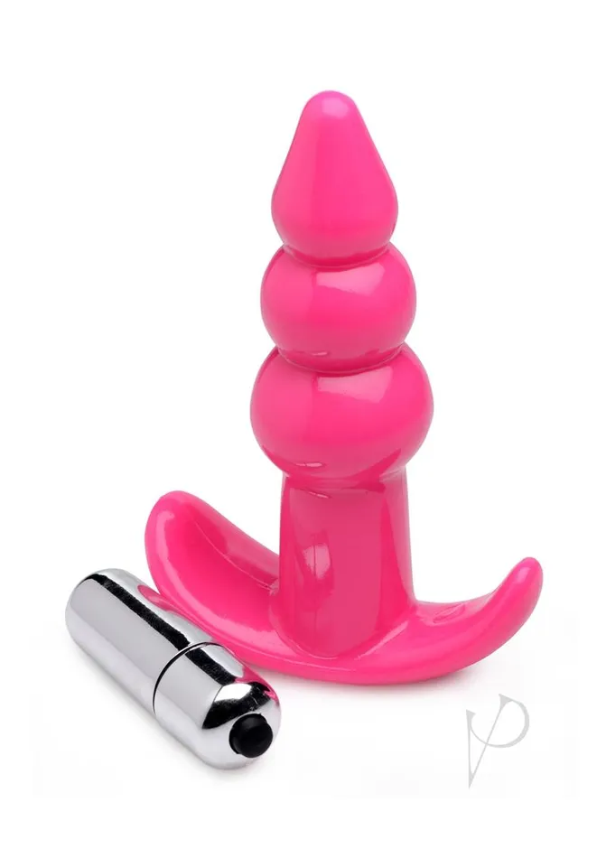 Frisky Frisky Bubbling Pink Ribbed Anal Plug Pink Anal