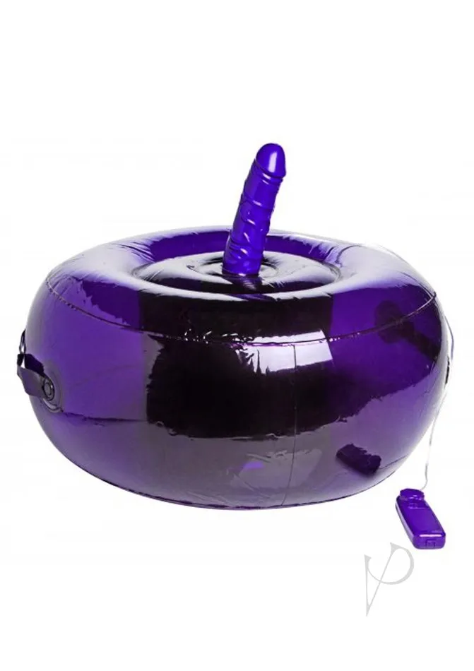 Frisky Vibrators Frisky SitandRide Inflatable Seat with Vibrating Dildo Purple