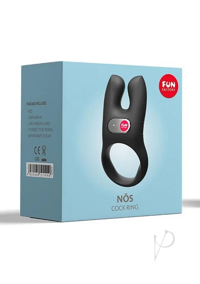 Fun Factory Nos Silicone Vibrating Couples Cock Ring Black Couples
