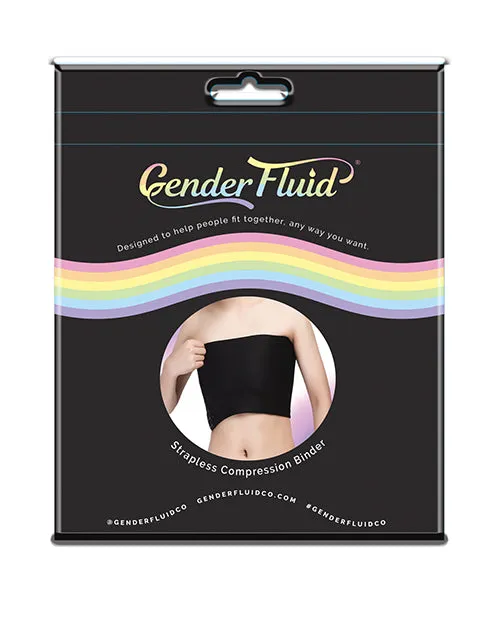 Gender Fluid Anal Gender Fluid Strapless Chest Compression Binder M Black