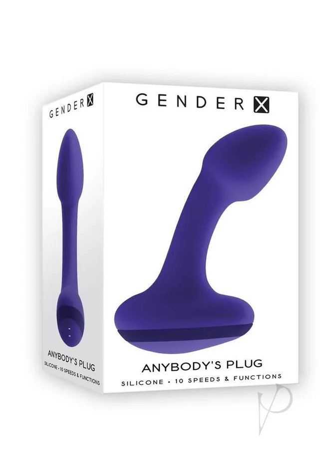 Gender X Anybodys Plug Rechargeable Silicone Vibrating Butt Plug Blue Gender X Anal Gender X Anybodys Plug Rechargeable Silicone Vibrating Butt Plug Blue Gender X Anal