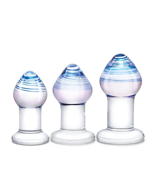 Glas Amethyst Rain Anal Training Kit 3 Piece Clear Glas Anal Glas Amethyst Rain Anal Training Kit 3 Piece Clear Glas Anal