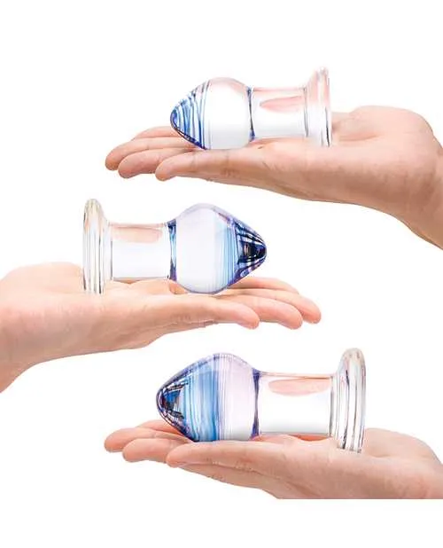 Glas Amethyst Rain Anal Training Kit 3 Piece Clear Glas Anal Glas Amethyst Rain Anal Training Kit 3 Piece Clear Glas Anal