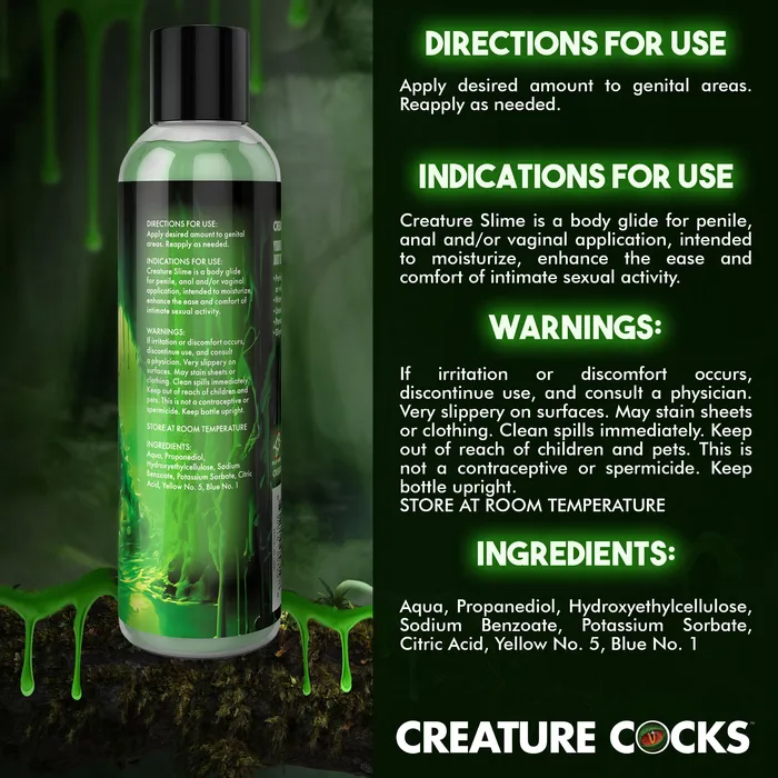 Green Creature Slime WaterBased Lubricant Creature Cocks Lubricants