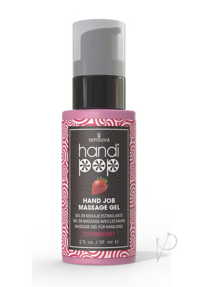 Handi Pop Enhancers HandiPop Edible Hand Job Massage Gel Strawberry 2oz