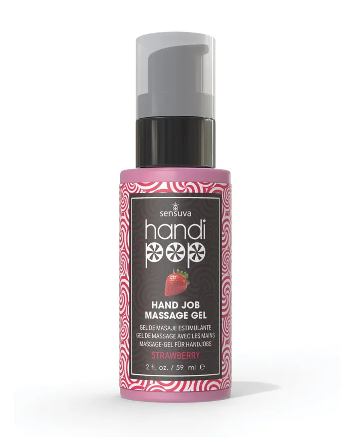 Handi Pop Enhancers HandiPop Edible Hand Job Massage Gel Strawberry 2oz Handi Pop Enhancers HandiPop Edible Hand Job Massage Gel Strawberry 2oz