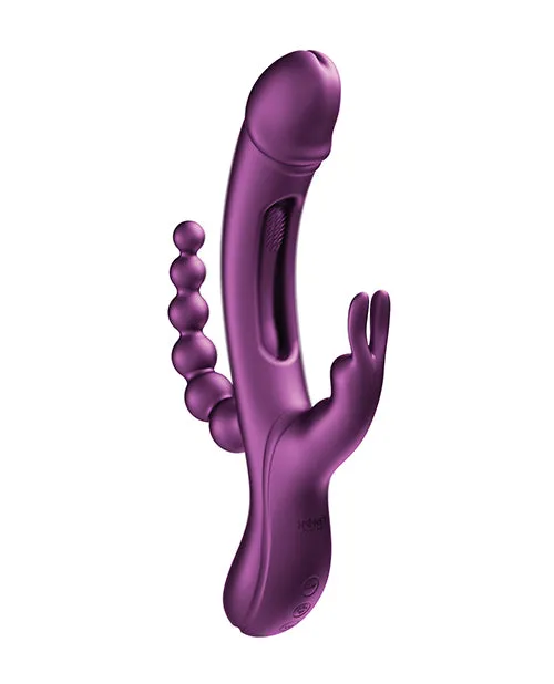 Honey Play Box Female Sex Toys Trilux Kinky Finger Rechargeable Silicone Rabbit Vibrator with Anal Beads Purple Honey Play Box Female Sex Toys Trilux Kinky Finger Rechargeable Silicone Rabbit Vibrator with Anal Beads Purple
