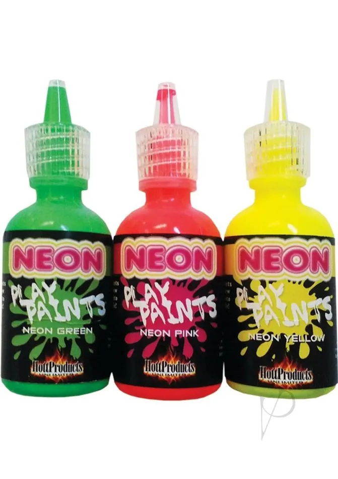 Hott Products Neon Play Paints Assorted Colors 3 Each Per Pack Couples