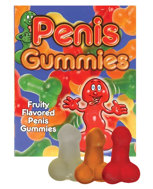 Hott Products Penis Gummies Fruity Flavored 30 Pieces Per Box Male Sex Toys
