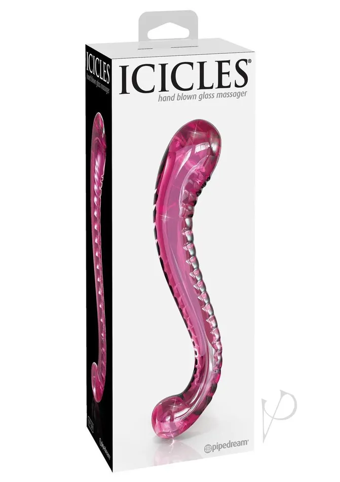 Icicles Anal Icicles No 69 Textured GSpot Glass Probe Pink