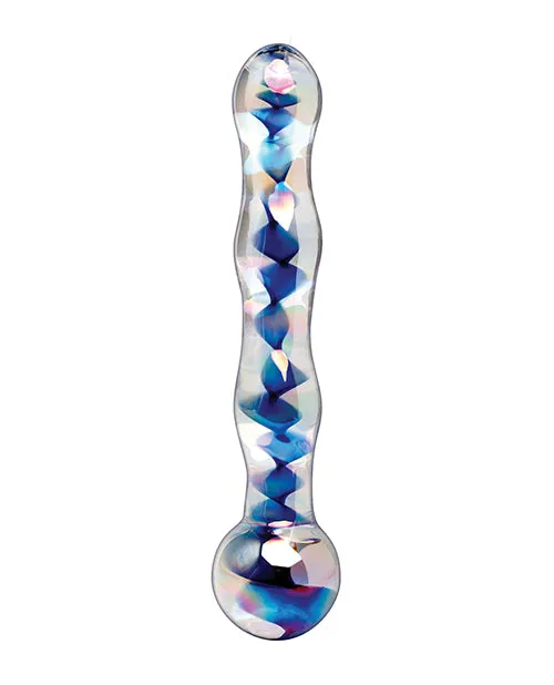 Icicles Icicles No 8 Beaded Glass Dildo 7in ClearBlue Dildos