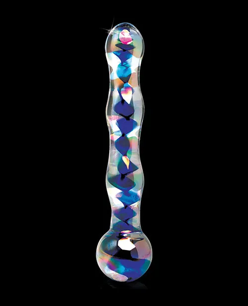 Icicles Icicles No 8 Beaded Glass Dildo 7in ClearBlue Dildos