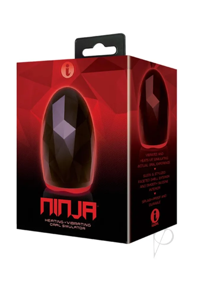 Imale Ninja Heating Vibrating Oral Simulator Masturbator Black Red Male Sex Toys Imale Ninja Heating Vibrating Oral Simulator Masturbator Black Red Male Sex Toys