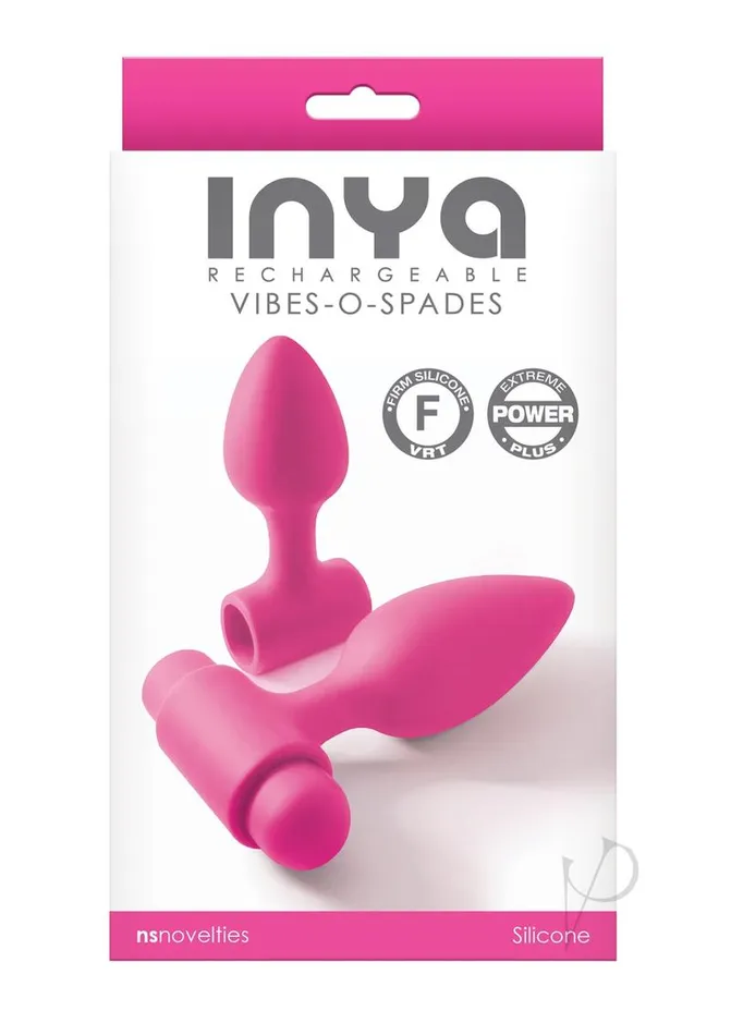 Inya Anal Inya VibesOSpades Rechargeable Vibrating Silicone Butt Plug Set Pink Inya Anal Inya VibesOSpades Rechargeable Vibrating Silicone Butt Plug Set Pink