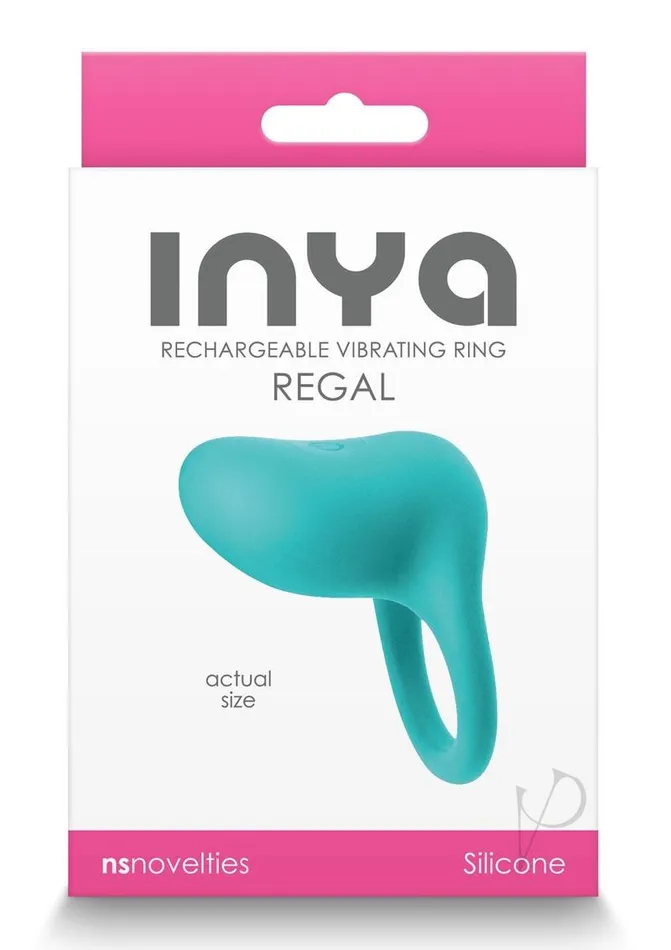 Inya Inya Regal Rechargeable Siicone Cock Ring Teal Male Sex Toys