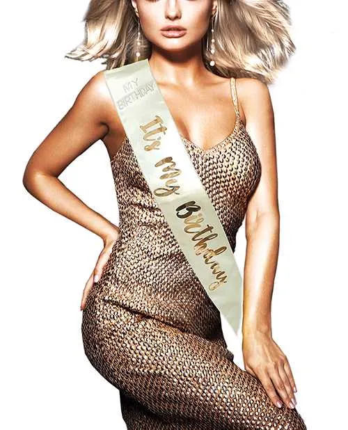 Its My Birthday Sash Rose Gold Omg International Vibrators