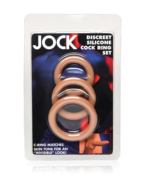 JOCK Discrete Silicone Cock Ring Set Caramel Jock Male Sex Toys