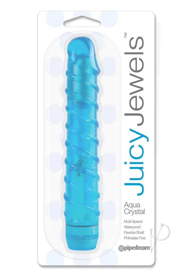 Juicy Jewels Vibrators Juicy Jewels Aqua Crystal Vibrator Blue
