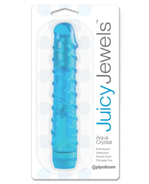 Juicy Jewels Vibrators Juicy Jewels Aqua Crystal Vibrator Blue