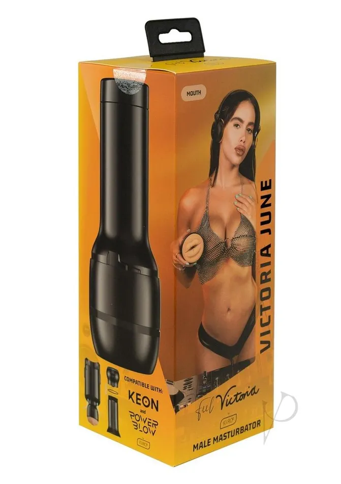 Kiiroo Feel Victoria June Interactive Masturbator Mouth BlackVanilla Kiiroo Male Sex Toys Kiiroo Feel Victoria June Interactive Masturbator Mouth BlackVanilla Kiiroo Male Sex Toys