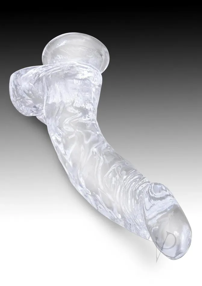 King Cock Clear Dildo with Balls 75in Clear King Cock Dildos