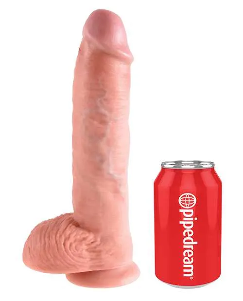 King Cock Dildo with Balls 10in Vanilla King Cock Dildos