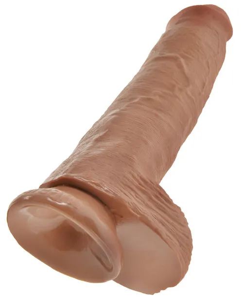King Cock Dildos King Cock Dildo with Balls 11in Caramel