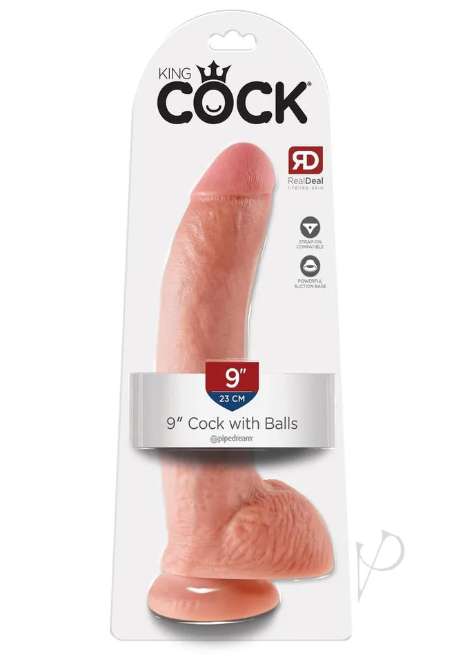 King Cock Dildos King Cock Dildo with Balls 9in Vanilla