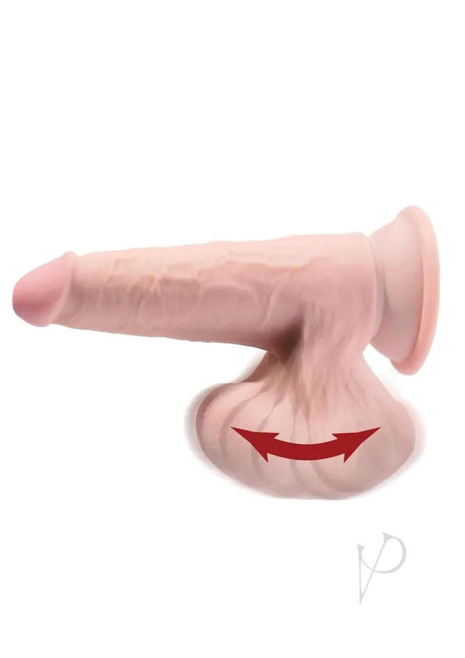 King Cock Dildos King Cock Triple Density Cock with Swinging Balls 9in Vanilla
