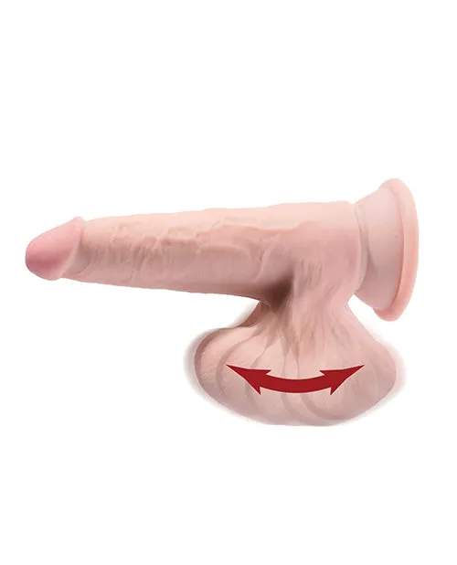 King Cock Dildos King Cock Triple Density Cock with Swinging Balls 9in Vanilla