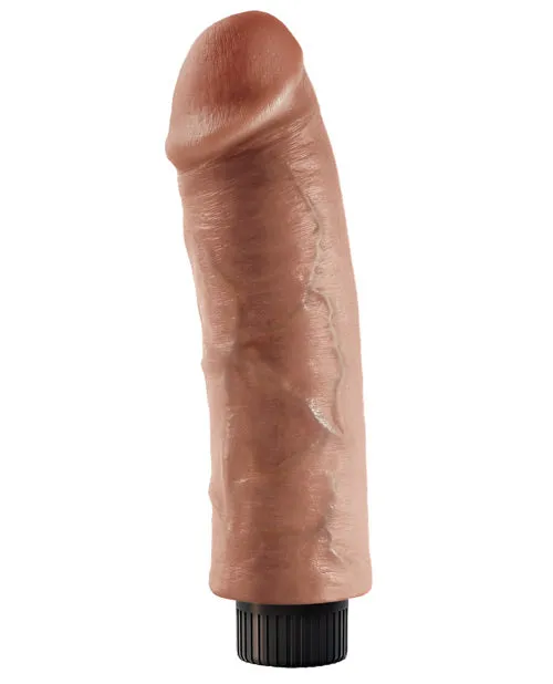 King Cock Dildos King Cock Vibrating Dildo 8in Caramel