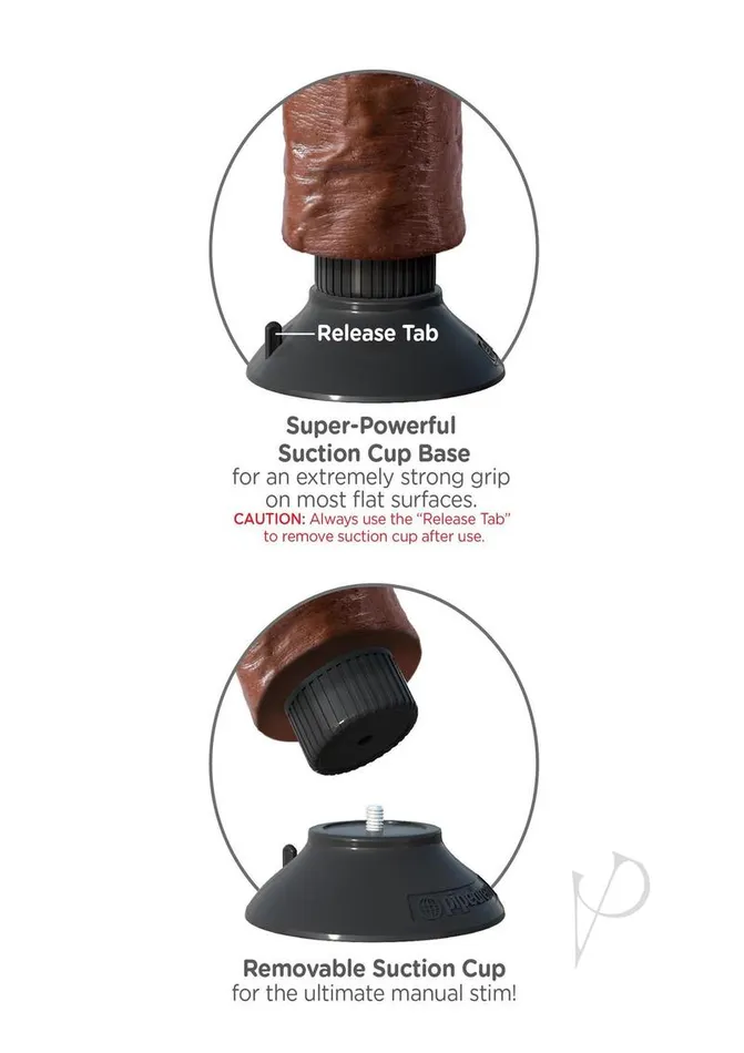 King Cock Dildos King Cock Vibrating Dildo 8in Chocolate