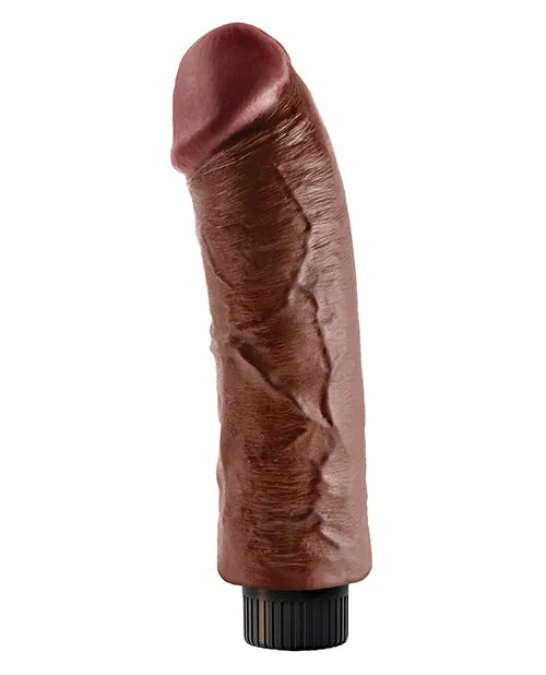 King Cock Dildos King Cock Vibrating Dildo 8in Chocolate