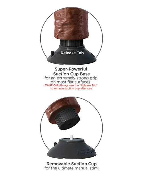 King Cock Dildos King Cock Vibrating Dildo 8in Chocolate