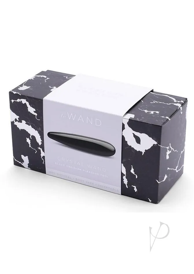 Le Wand Male Sex Toys Le Wand Crystal Wand Probe with Silicone Ring Black Obsidian Le Wand Male Sex Toys Le Wand Crystal Wand Probe with Silicone Ring Black Obsidian