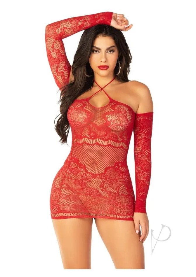 Leg Avenue Female Sex Toys Leg Avenue Seamless Lace Net Off the Shoulder Mini Dress with Twist Halter Strap OS Red Leg Avenue Female Sex Toys Leg Avenue Seamless Lace Net Off the Shoulder Mini Dress with Twist Halter Strap OS Red