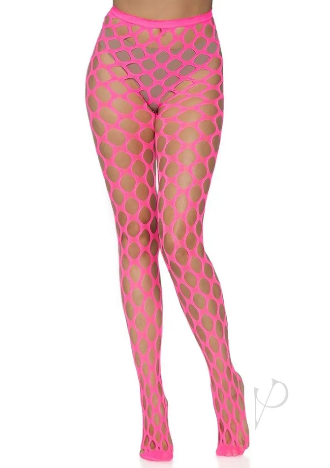 Leg Avenue Jumbo Pothole Net Tights OS Neon Pink Leg Avenue Vibrators