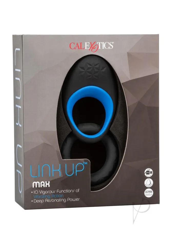 Link Up Couples Link Up Max Silicone Vibrating Cock Ring BlackBlue