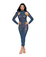 LongSleeved Seamless Open Back Bodystocking Gown wRhinestone Detail Twilight Blue OS Black Diamond Vibrators LongSleeved Seamless Open Back Bodystocking Gown wRhinestone Detail Twilight Blue OS Black Diamond Vibrators
