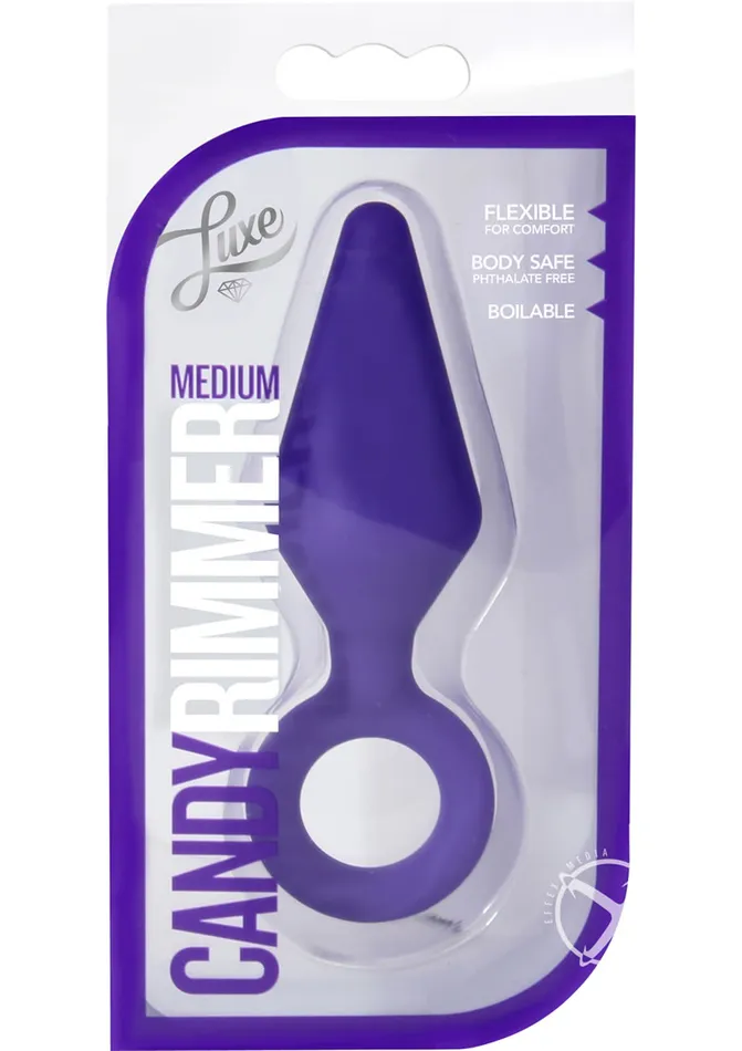 Luxe Candy Rimmer Silicone Butt Plug Medium Purple Luxe Anal