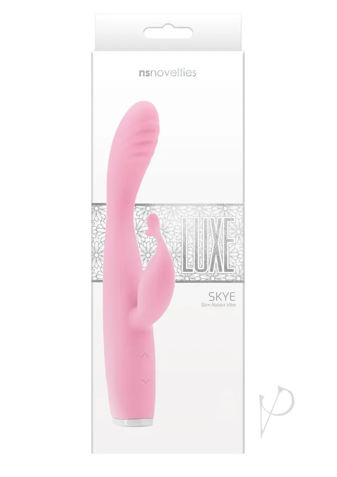 Luxe Female Sex Toys Luxe Skye Silicone Rechargeable Slim Rabbit Vibrator Pink Luxe Female Sex Toys Luxe Skye Silicone Rechargeable Slim Rabbit Vibrator Pink