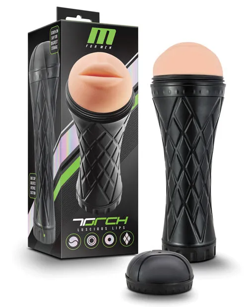 M For Men Male Sex Toys M for Men The Torch Luscious Lips Masturbator Mouth Vanilla