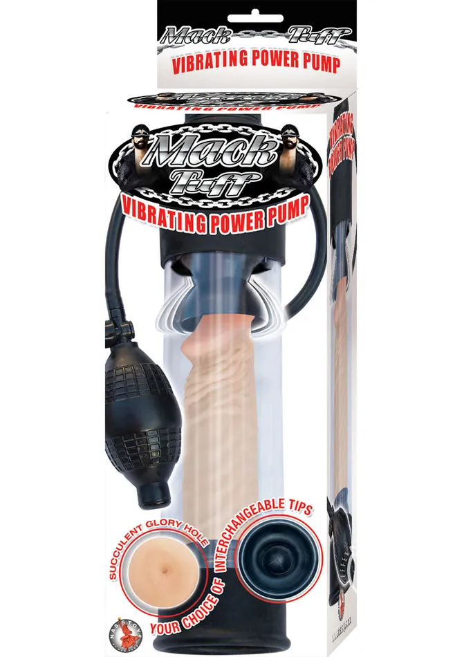 Mack Tuff Vibrating Power Penis Pump Clear Mack Tuff Male Sex Toys