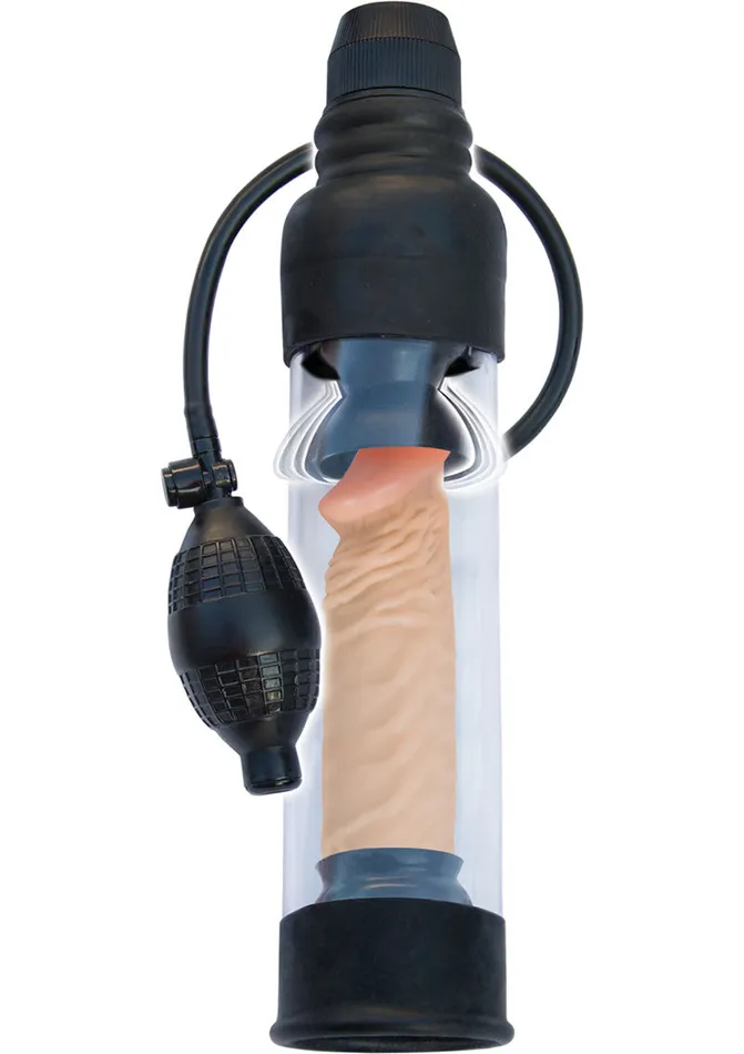 Mack Tuff Vibrating Power Penis Pump Clear Mack Tuff Male Sex Toys
