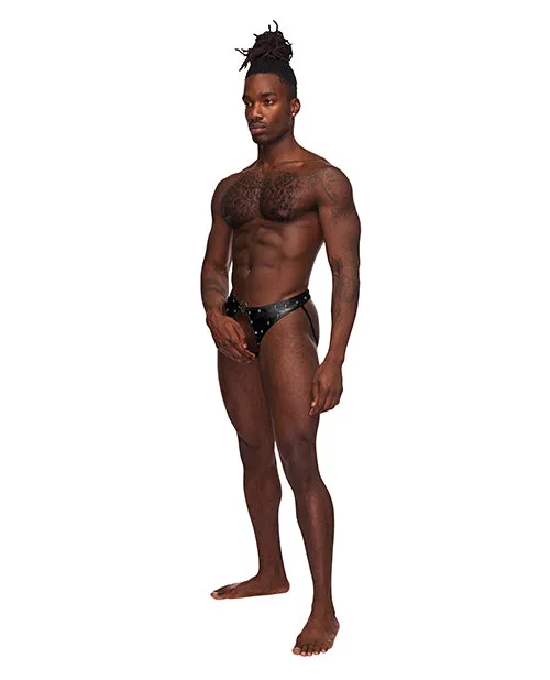 Male Power Anal Fetish Cyclops Nylon Spandex Pouchless Jock Strap Black SM Male Power Anal Fetish Cyclops Nylon Spandex Pouchless Jock Strap Black SM