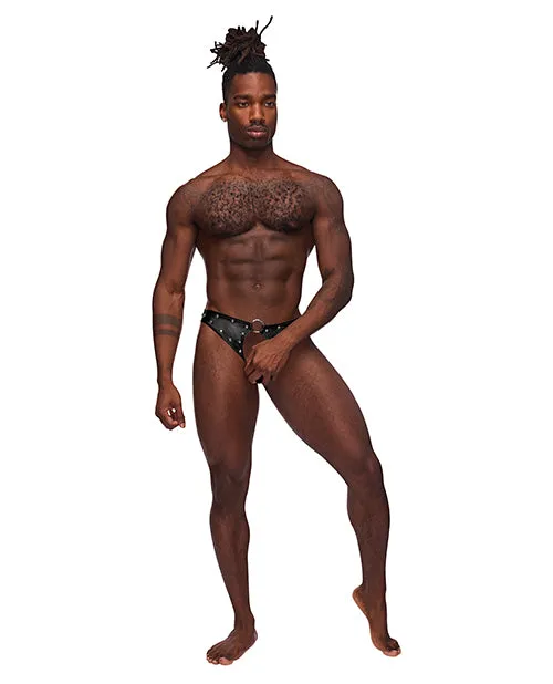 Male Power Anal Fetish Cyclops Nylon Spandex Pouchless Jock Strap Black SM Male Power Anal Fetish Cyclops Nylon Spandex Pouchless Jock Strap Black SM